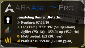 ARKAgility Pro — 7 hour run, 75 Agility, 162 Marks of Grace