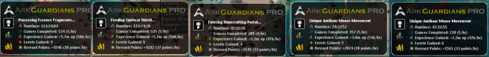 ARKGuardians in action — GOTR minigame