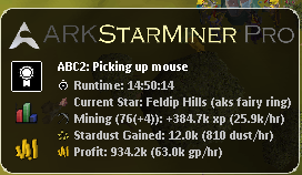 ARKStarMiner Pro — 14 hour run at Feldip Hills